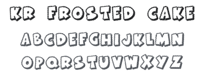 KR Frosted Cake Font