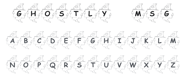 KR Ghostly Message Font