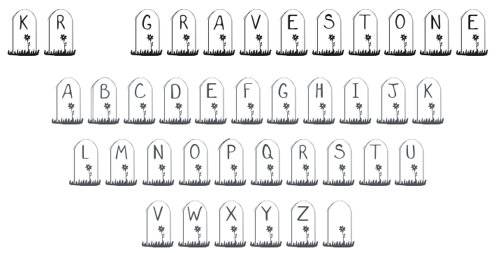 KR Gravestone Font