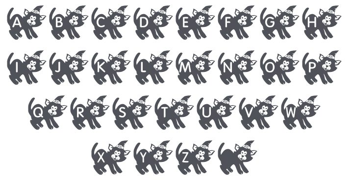 KR Halloween Kitten Font