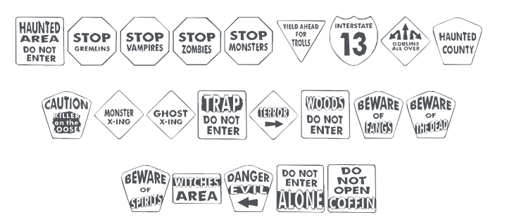 KR Halloween Signs One Font