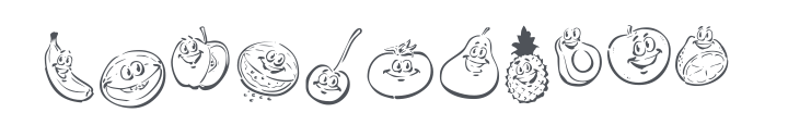 KR Happy Fruit Font