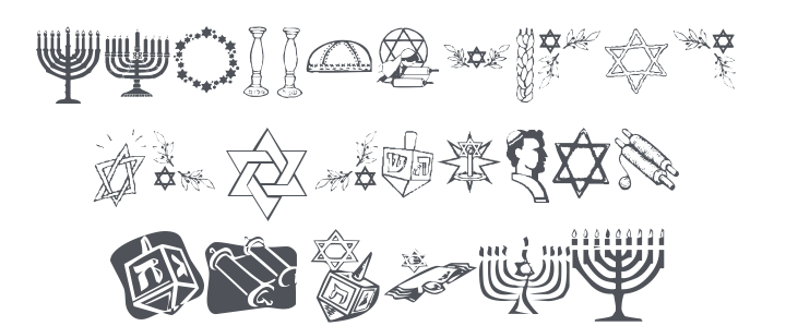KR Happy Hanukhah Font