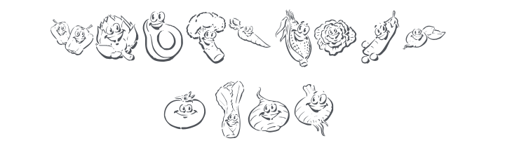 KR Happy Veggies! Font