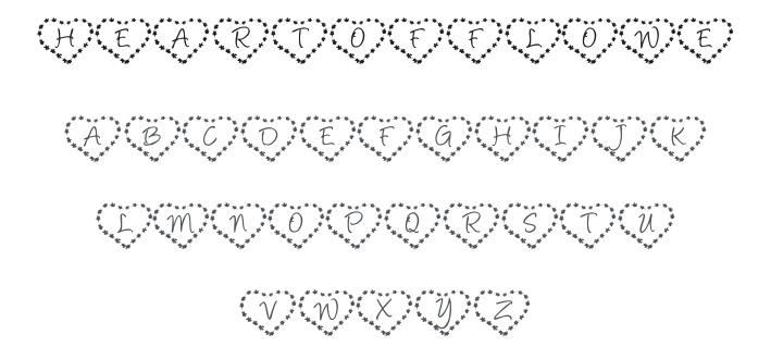 KR Heart of Flowers Font