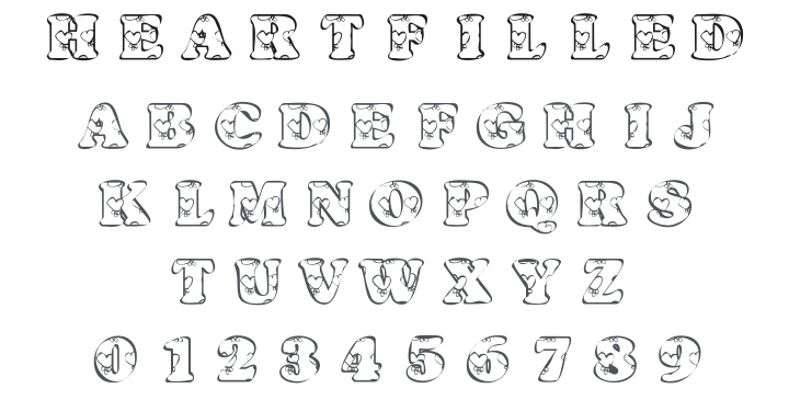 KR Heartfilled Font