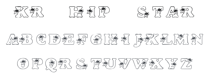 KR Hip Star Font