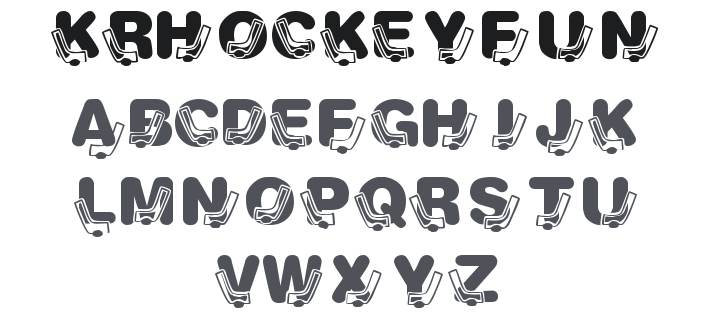 KR Hockey Fun Font