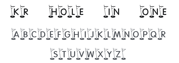 KR Hole In One! Font