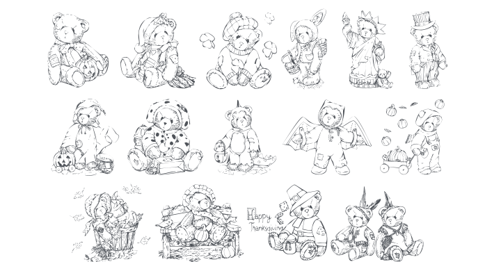 KR Holiday Teddies Font