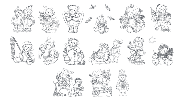 KR Holiday Teddies Two Font