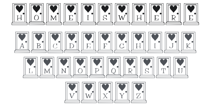 KR Home Is Where The Heart Is Font
