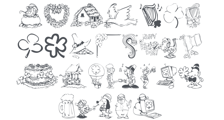 KR Irish Kat 1 Font