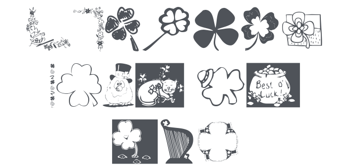 KR Irish Kat 3 Font