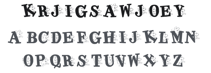 KR Jigsaw Joey Font