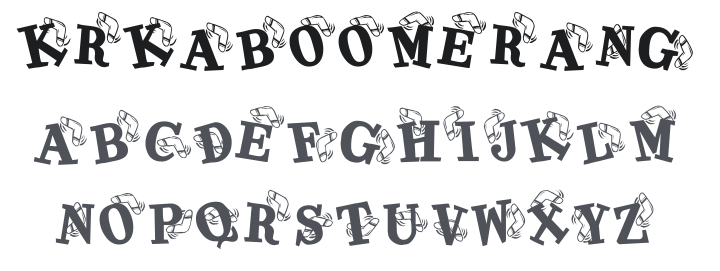 KR Kaboomerang Font