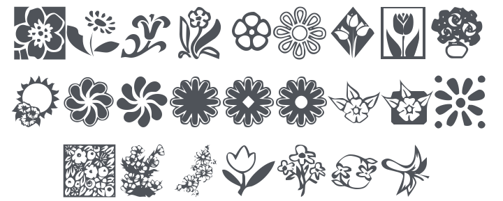 KR Kat's Flowers 2 Font