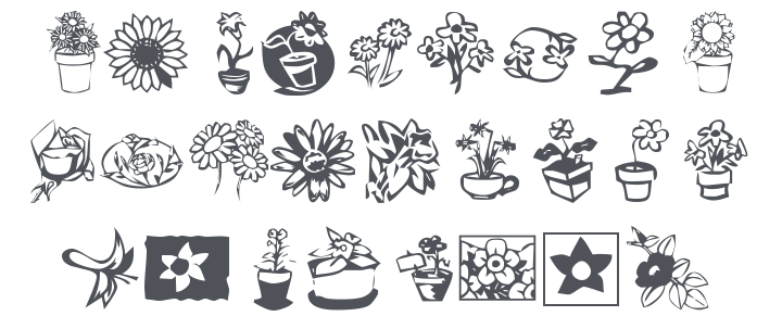 KR Kat's Flowers 3 Font