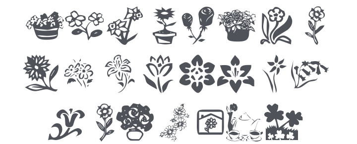 KR Kat's Flowers 4 Font
