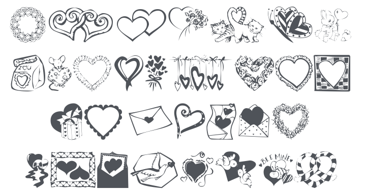 KR Kat's Got A New Valentine Font