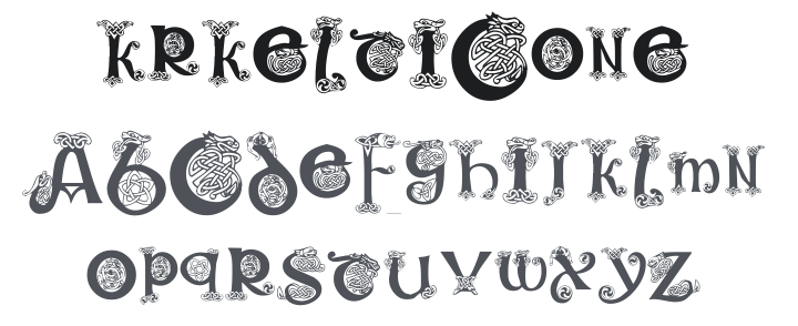 KR Keltic One Font