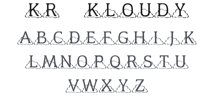 KR Kloudy Font