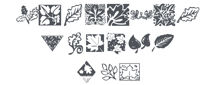 KR Leafy Font