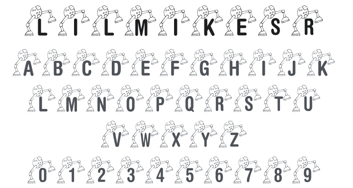 KR Lil' Mike's Robot Font