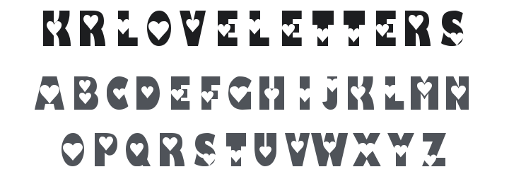 KR Love Letters Font