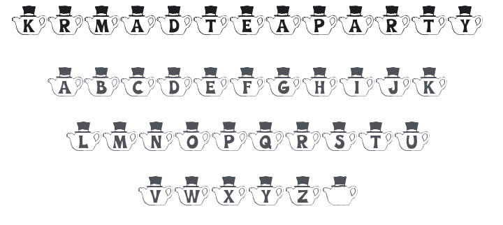 KR Mad Tea Party Font
