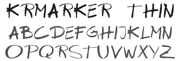 KR Marker Thin Font