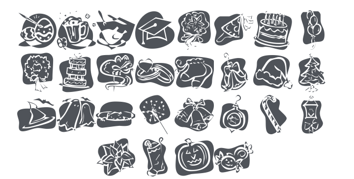 KR More Holidays Font