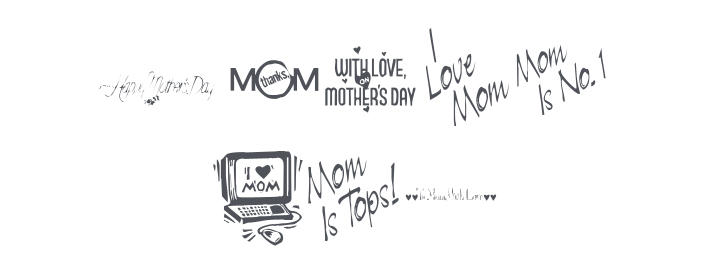 KR Mother's Day Dings Font