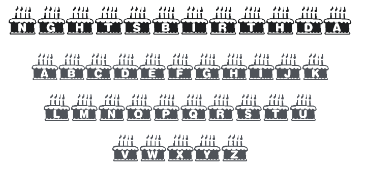 KR Nght's Birthday Font