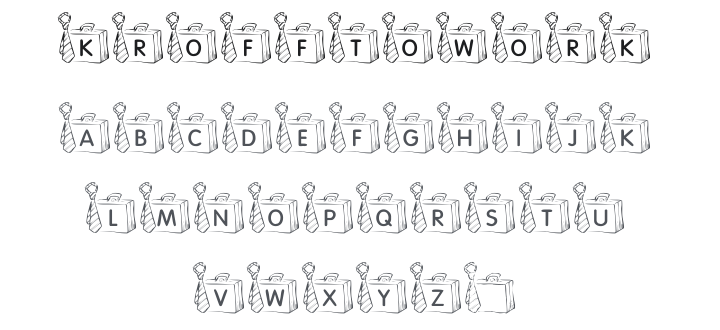 KR Off To Work! Font