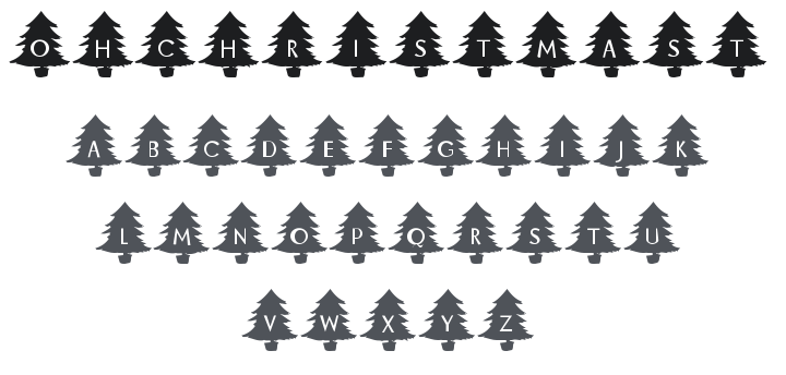 KR Oh Christmas Tree Font