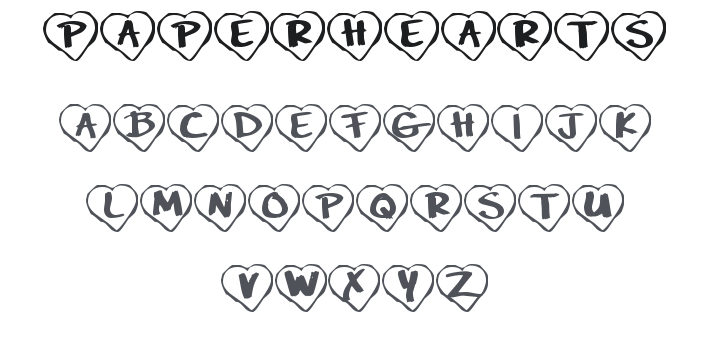 KR Paper Hearts Font