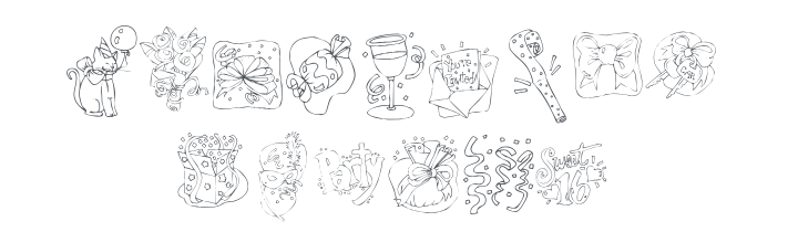 KR Party Time Dings Font