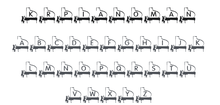 KR Piano Man Font