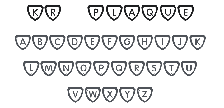 KR Plaque Font