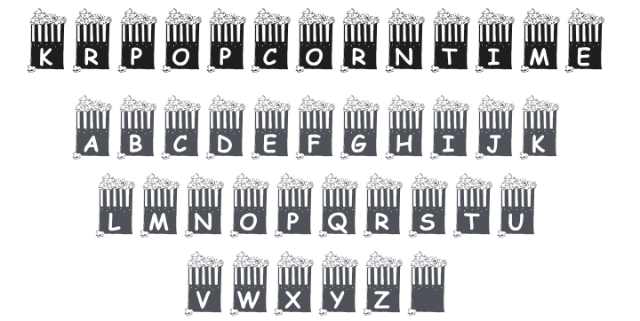 KR Popcorn Time! Font