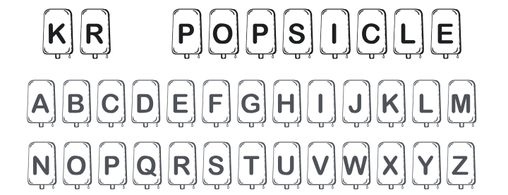KR Popsicle Font