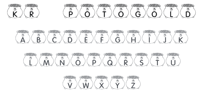 KR Pot O' Gold Font
