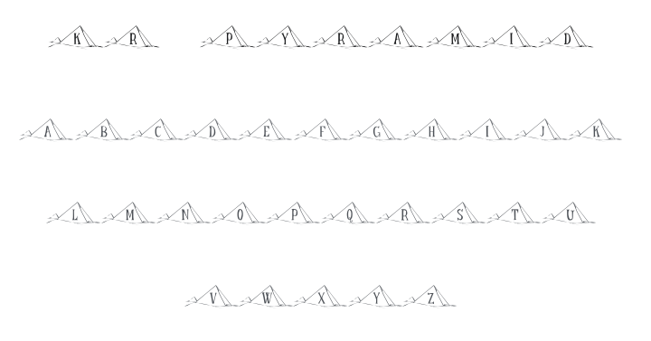 KR Pyramid Font
