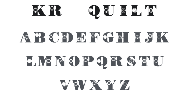 KR Quilt Font