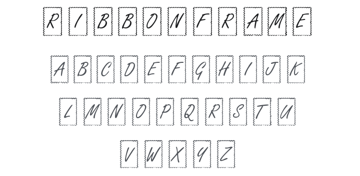 KR Ribbon Frame Font