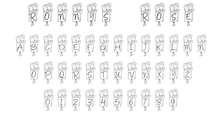 KR Ronny's Rose Font