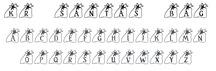 KR Santas Bag Font
