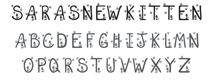 KR Sara's New Kitten Font