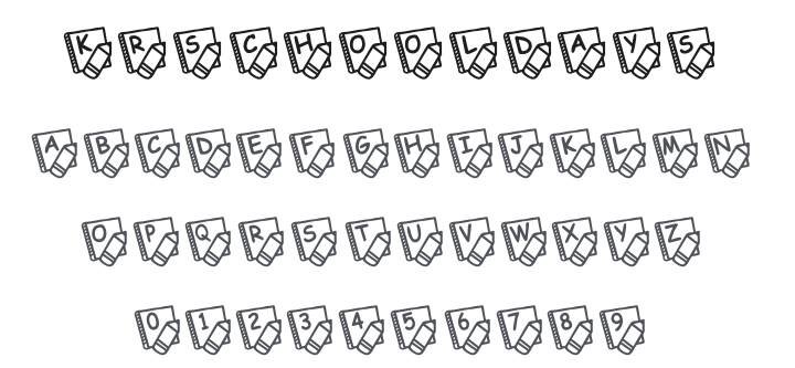 KR School Days Font